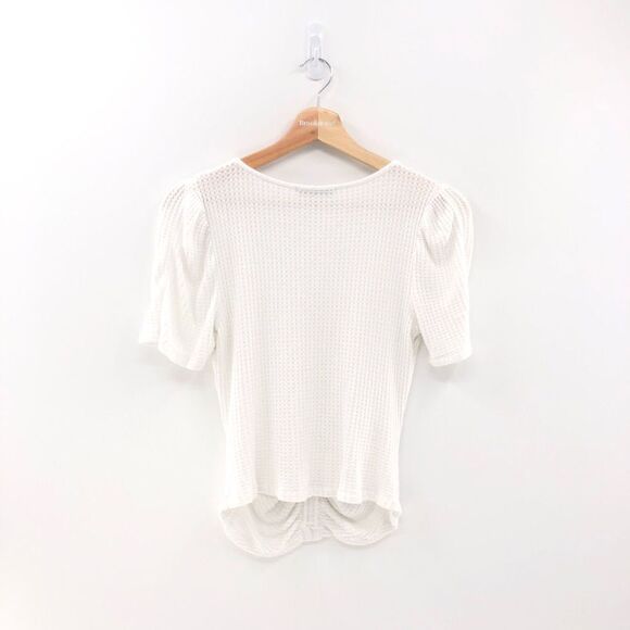 Dex / Black Tape‎ 34-Ruched-Sleeve Top White M - Picture 3 of 6